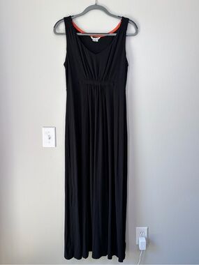 Boden Black Jersey Knit Sleeveless Maxi Dress Closet Staples Travel Vacation